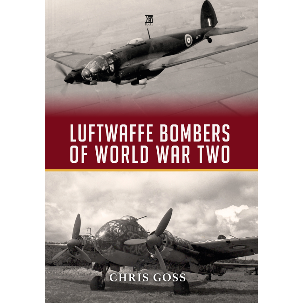 Book cover featuring two black and white images of German Luftwaffe bombers from World War Two.