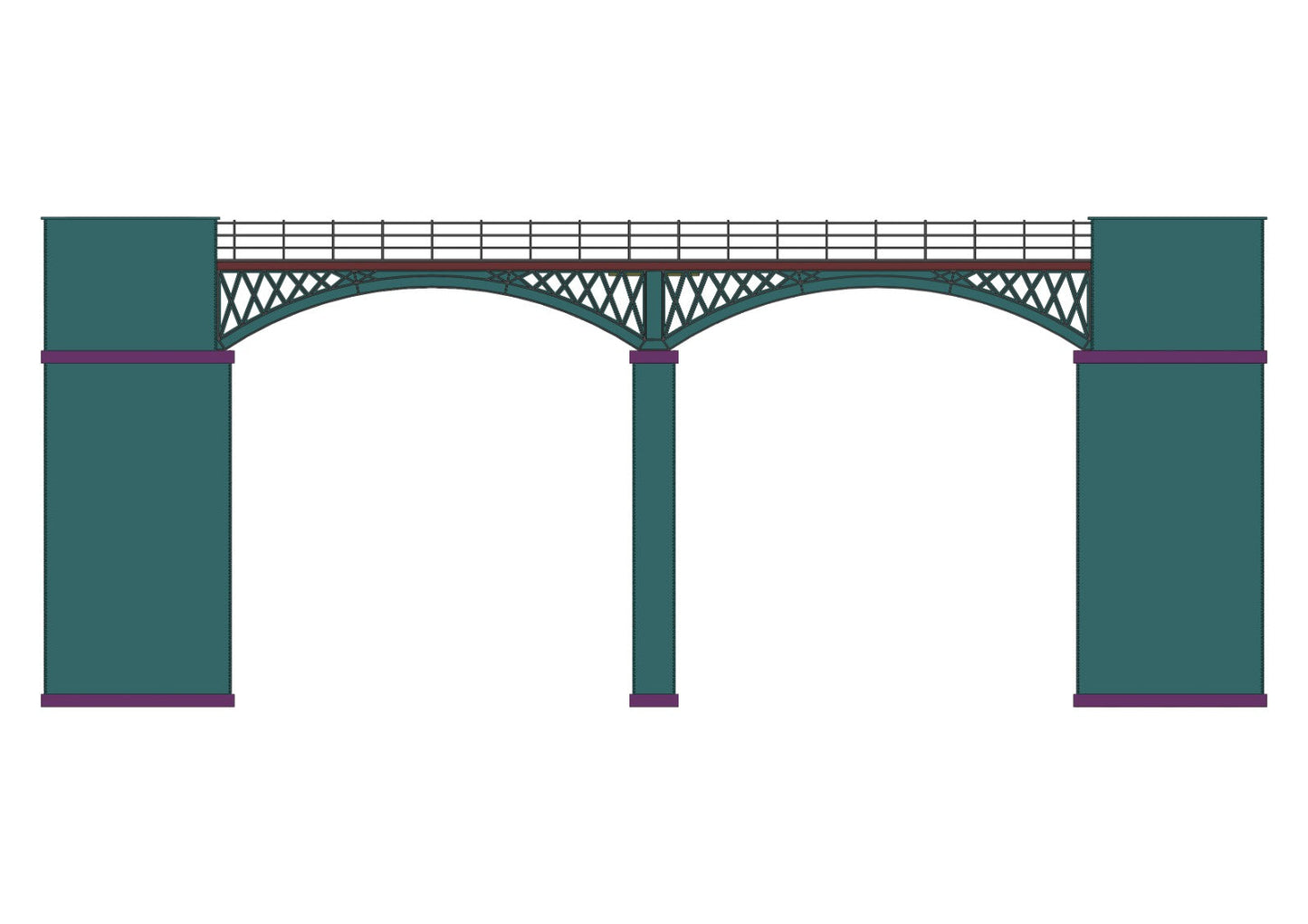 OO Gauge Laser-Cut Viaduct Outer Twin Arch Kit