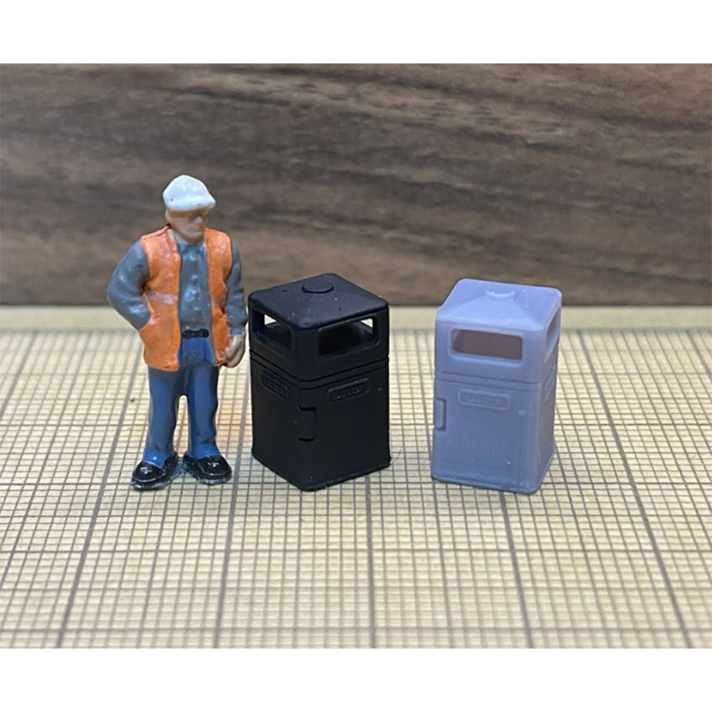 Rusty Rails OO Gauge Litter Bins 6 pack