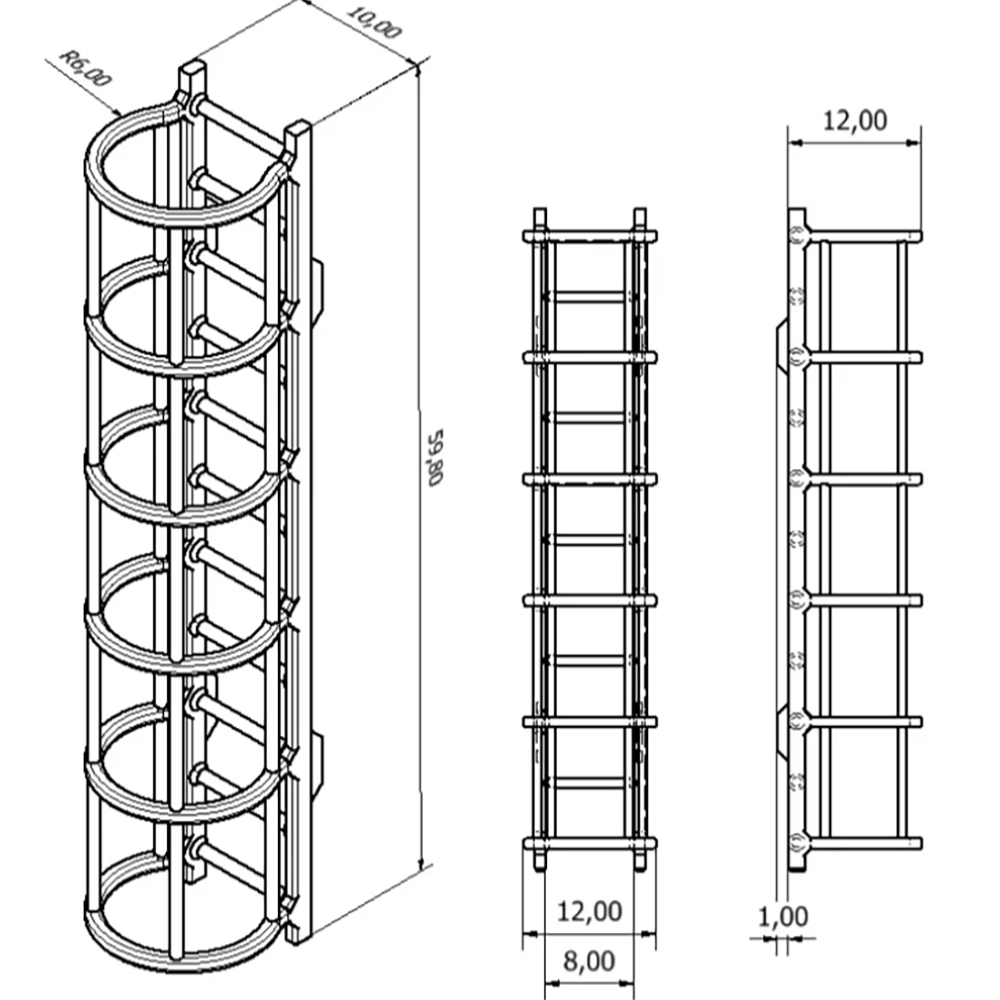 Rusty Rails OO Gauge Industrial Ladders 3 pack