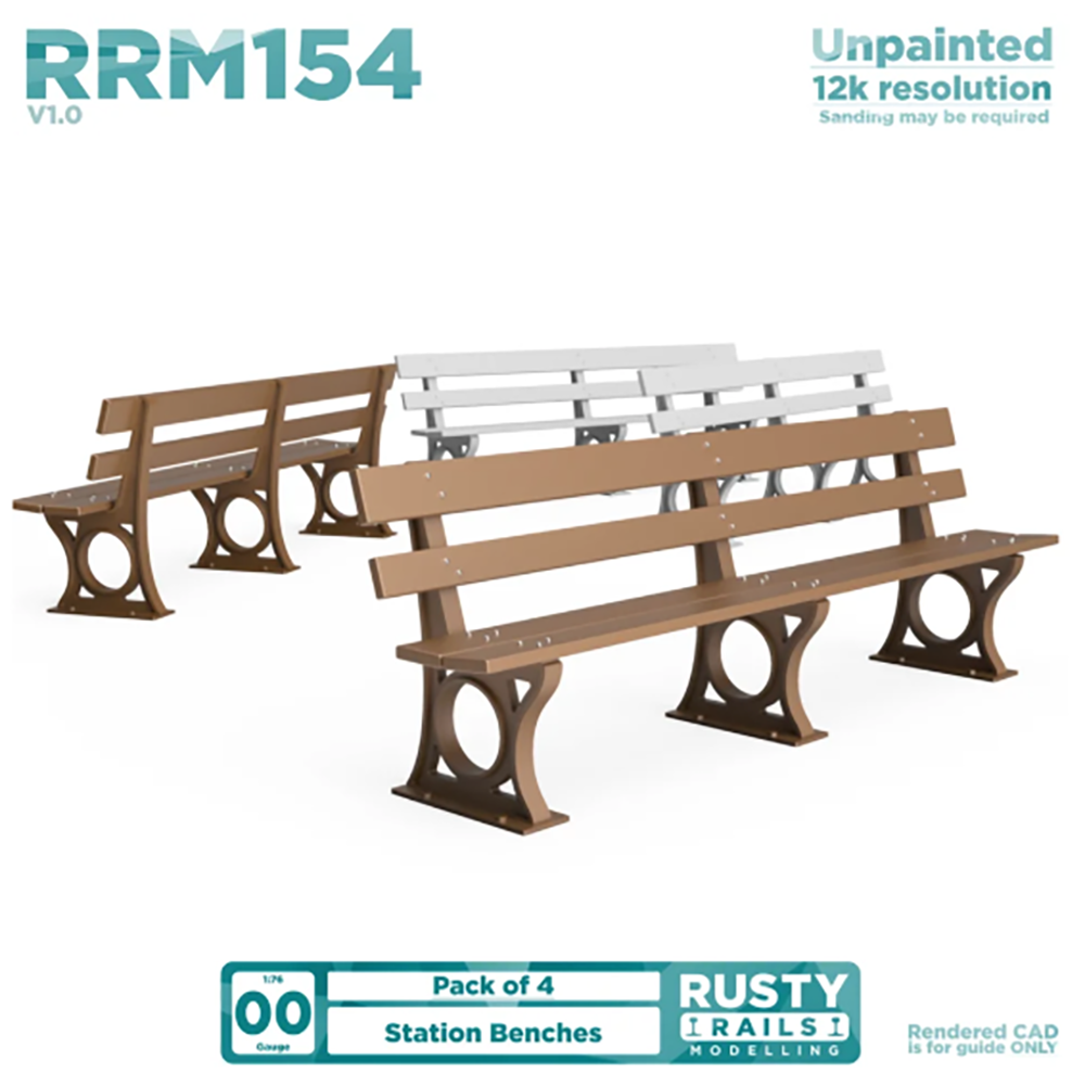 Rusty Rails OO Gauge Station Bench