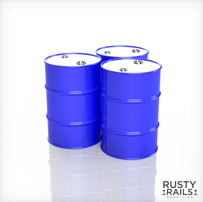 Rusty Rails OO Gauge Oil Drums 15 Pack