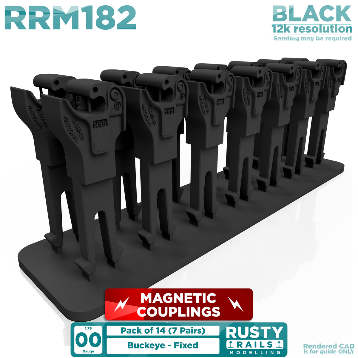 Rusty Rails OO gauge Fixed Buckeye Couplings