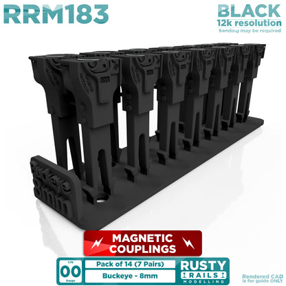 Rusty Rails OO gauge 8mm Buckeye Magnetic Couplings
