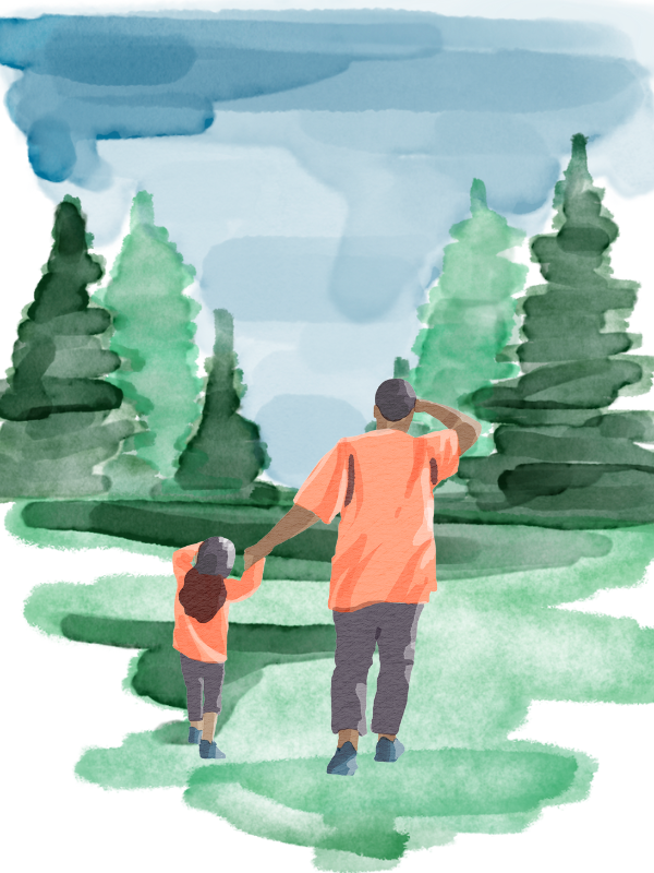 Father and Child Walking