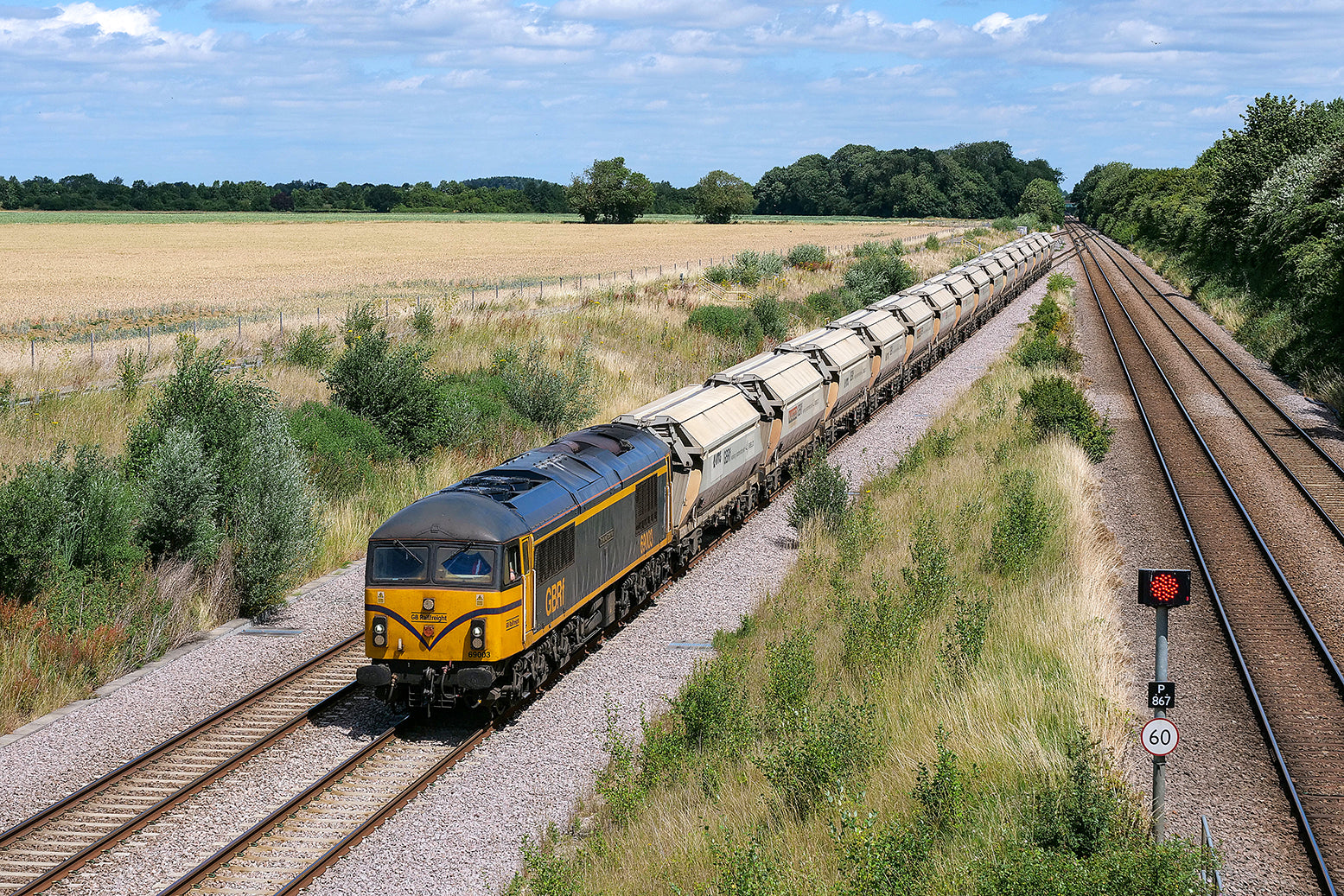 Goole Glassworks-March Up Yard sand train with IIA-F wagons