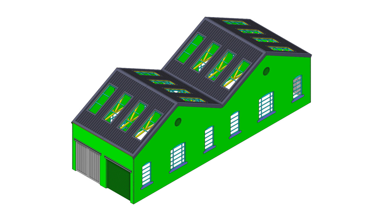 PJM Models OO gauge Derby Works building base kit