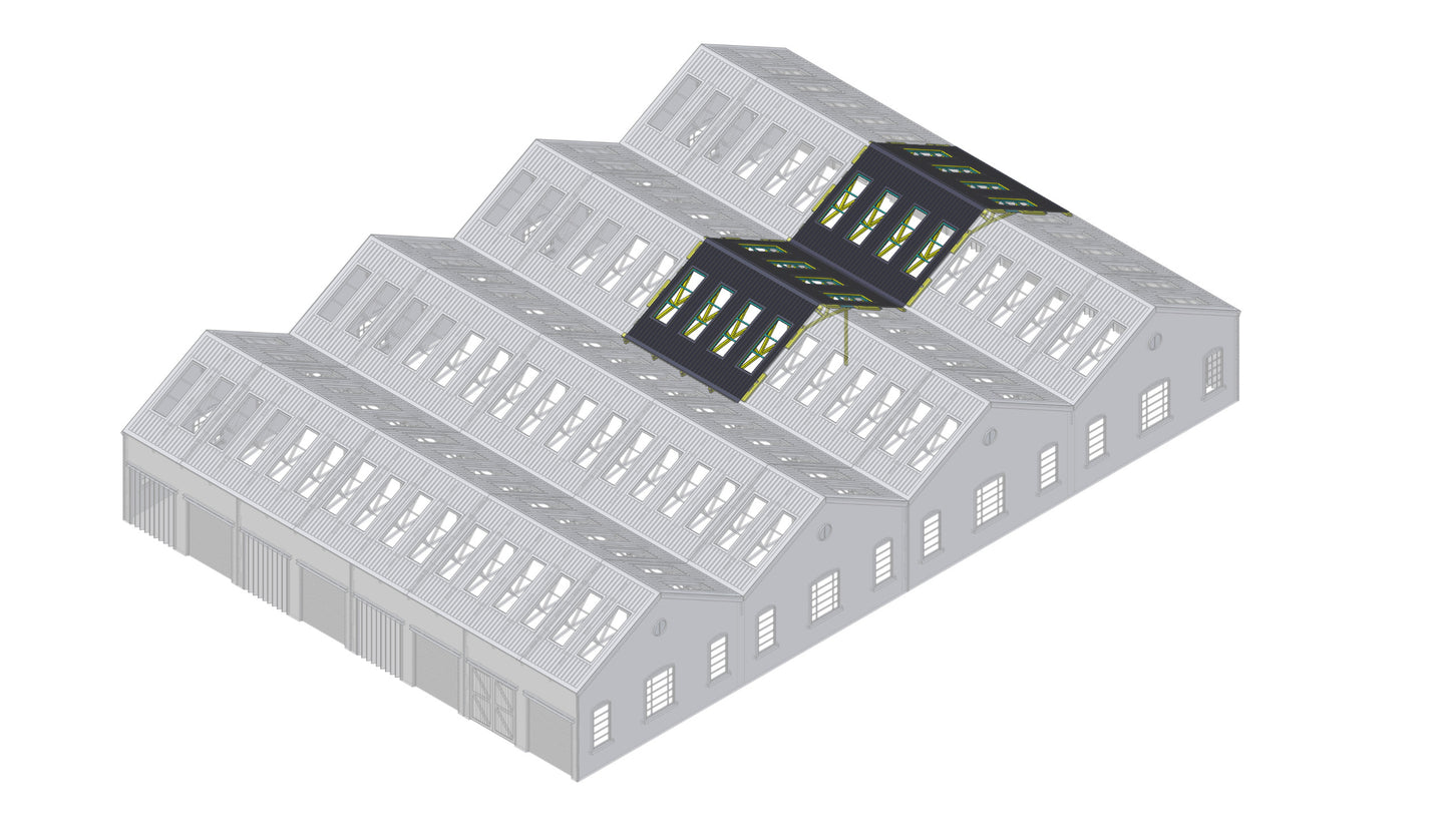 PJM Models OO gauge Derby Works roof extension kit