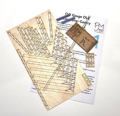 PJM Models OO gauge Platform Cantilever Gantry Triple Pack