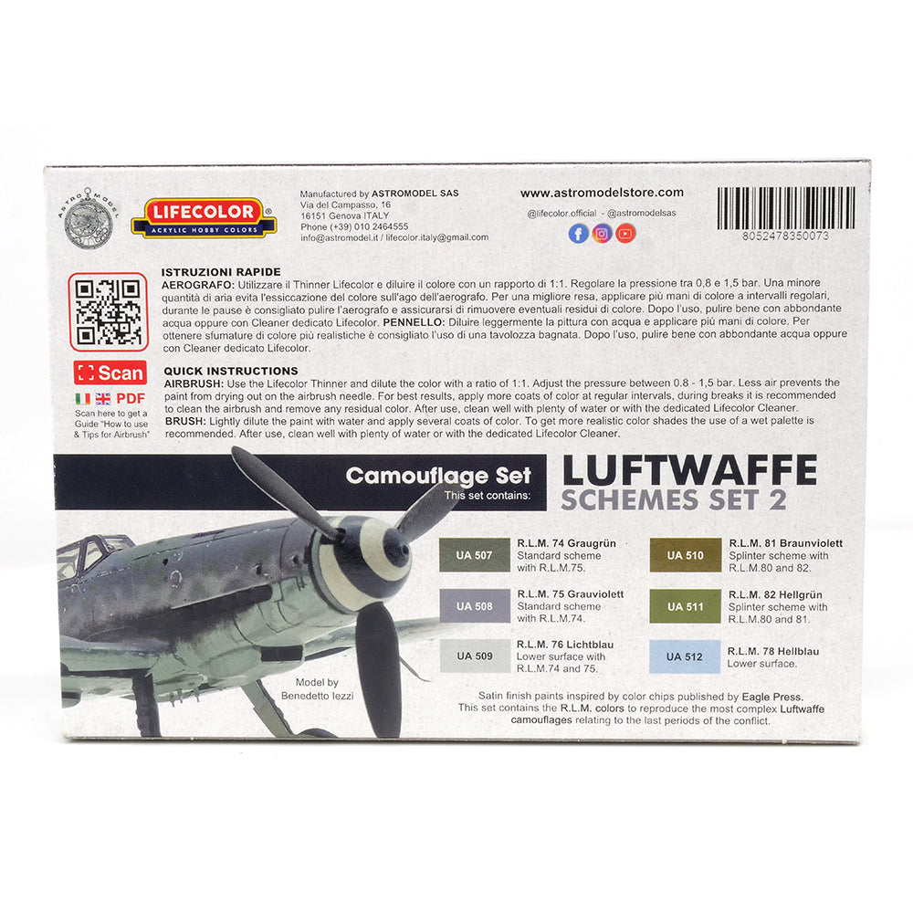 LifeColor German WWII Luftwaffe Paint Set 2