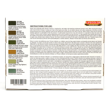 LifeColor Battle of Britain RAF paint set