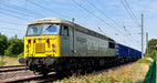 56091 Drive Wayne Gaskell hauls a rake of JNA-T box wagons on the East coast Main Line.