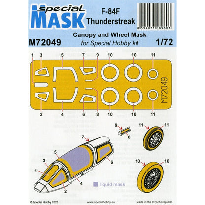 Special Hobby F-84F 1/72 Scale Kit and Masks