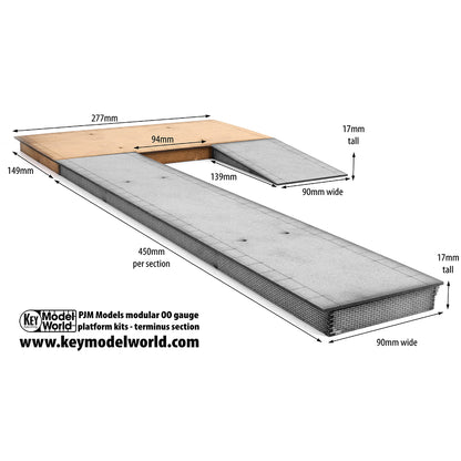 PJM OO Gauge Terminus Platform With Brick Edges