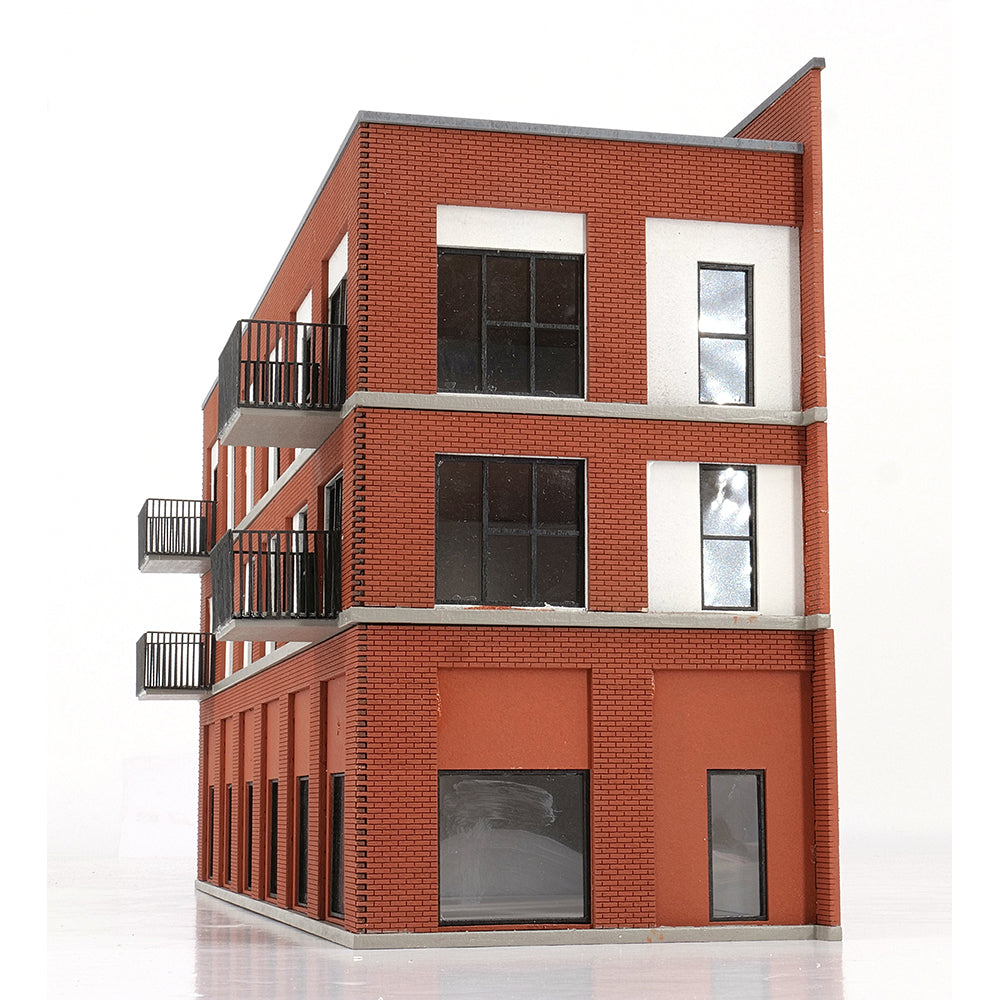 PJM Models OO gauge three-storey flat laser-cut kit