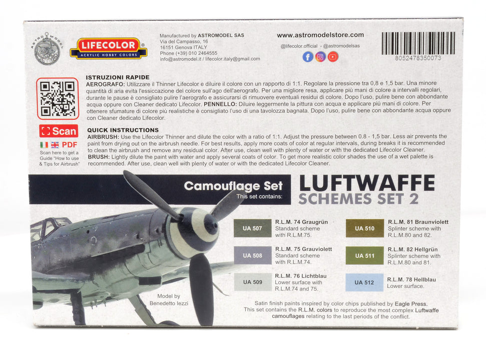 LifeColor German WWII Luftwaffe Paint Set 2