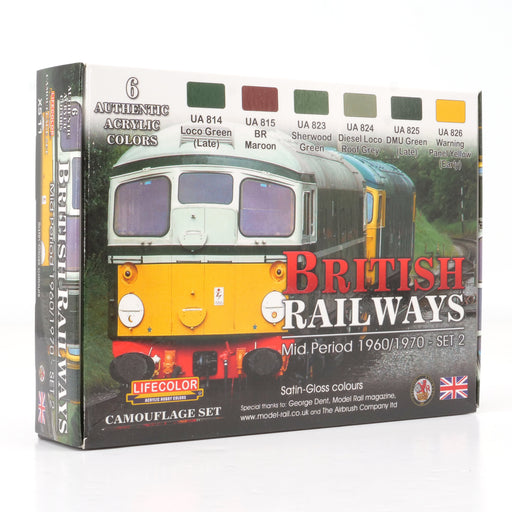 Lifecolor British Railways Mid Period 1960-1970 Set 2 acrylic paints.