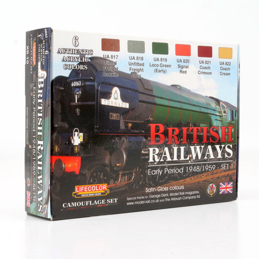 Lifecolor British Railways Early Period 1948-1959 Set 1 acrylic paints.