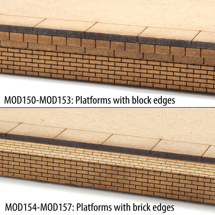 PJM OO Gauge Double Platform Ramp With Brick Edges