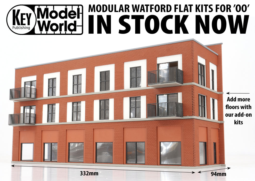 PJM Models OO gauge three-storey flat laser-cut kit