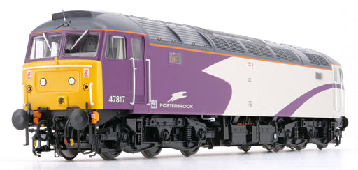 Exclusive Heljan OO gauge Class 47 47817 in Porterbrook purple and white