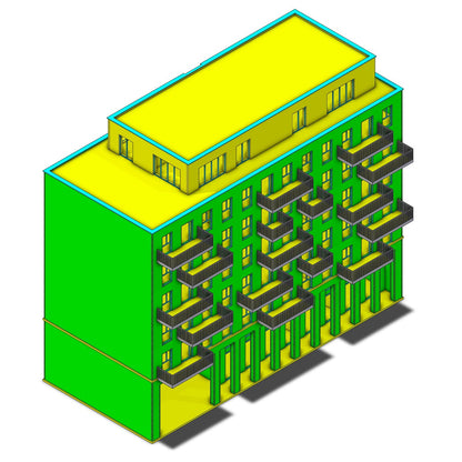 PJM Models OO gauge Watford Marri St flats laser-cut kit