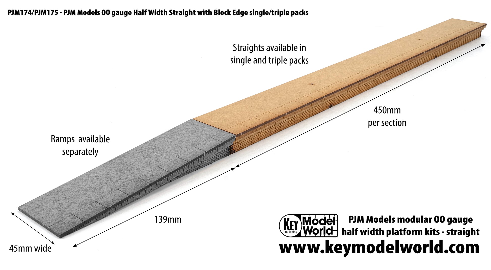PJM Models laser-cut OO gauge half width platform kits
