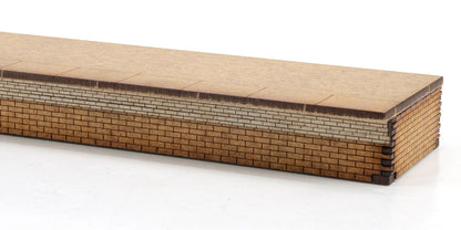 PJM Models OO gauge half width laser-cut platform kits with brick edges