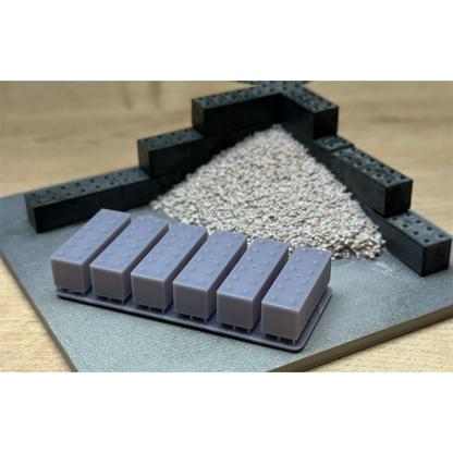 Rusty Rails OO Gauge Concrete Blocks 6 pack