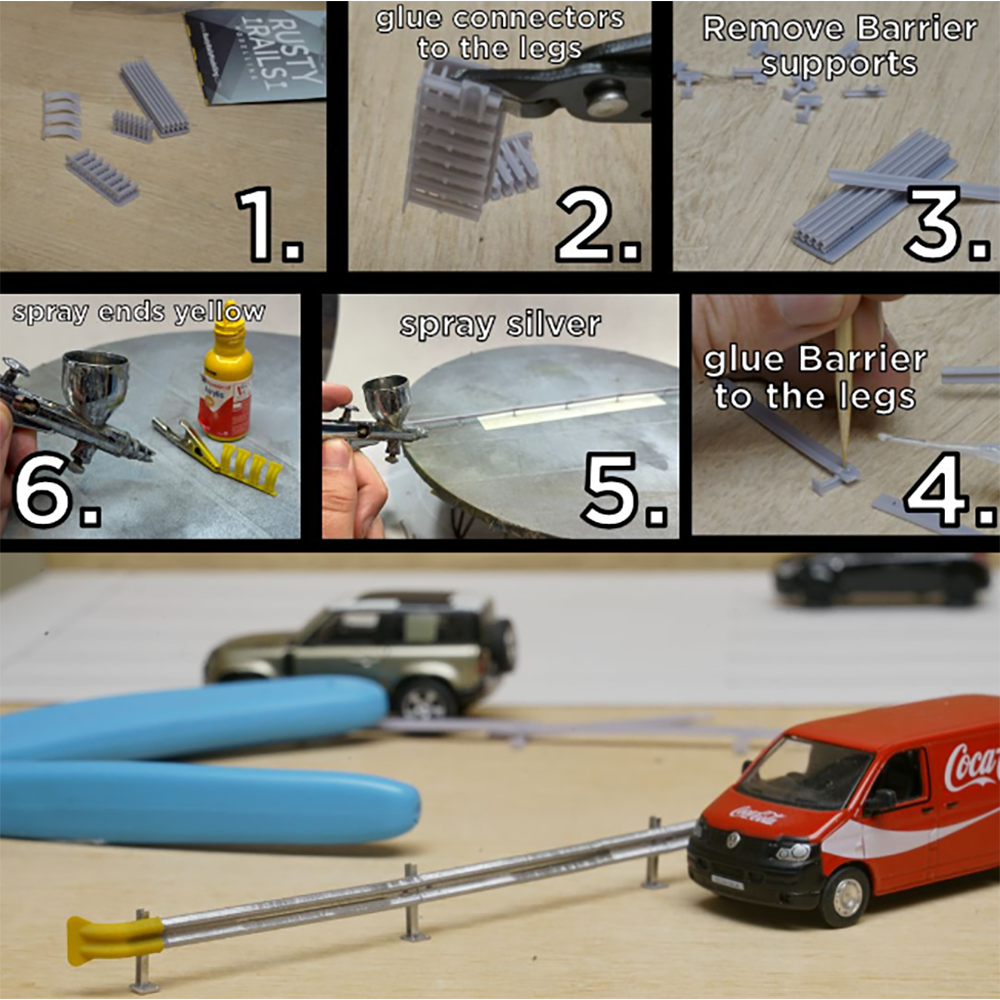 Rusty Rails OO Gauge Crash Barriers