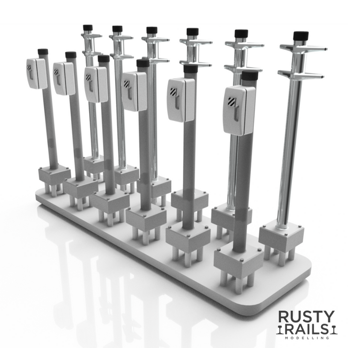 Rusty Rails OO Gauge Trackside Phones and Sign Poles