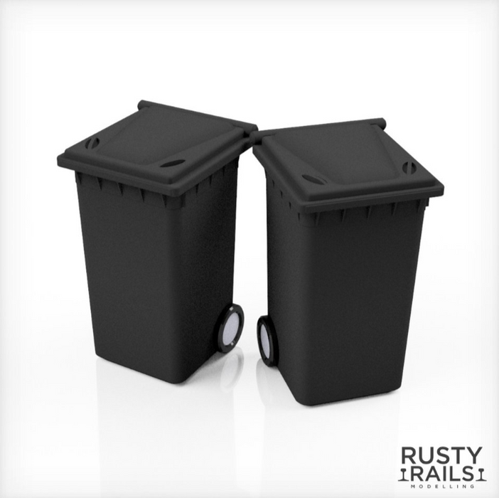 Rusty Rails OO Gauge Wheelie Bins 10 pack