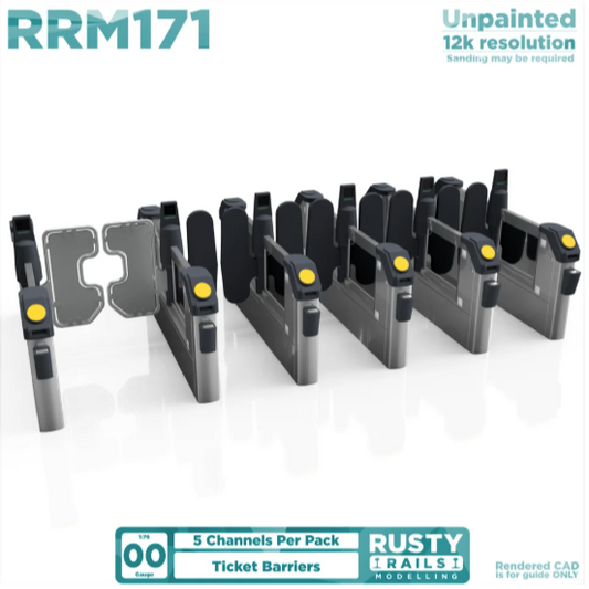 Rusty Rails Modelling 'OO' gauge 3D printed ticket barriers