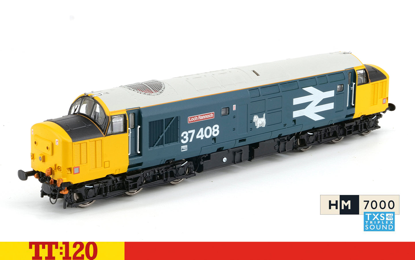 Hornby TT:120 Class 37 Co-Co 37408 Loch Rannoch Sound Fitted
