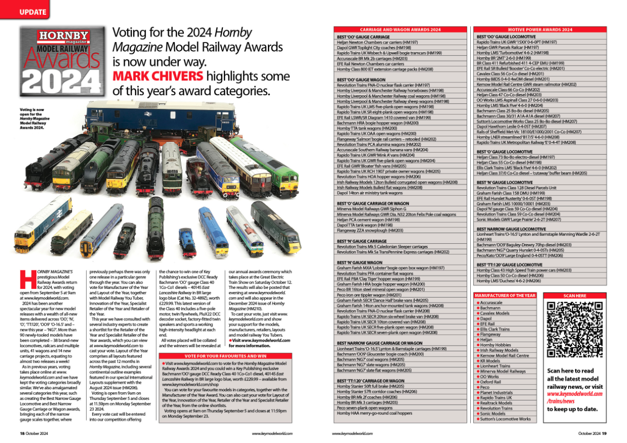 Hornby Magazine October 2024 issue on sale now!