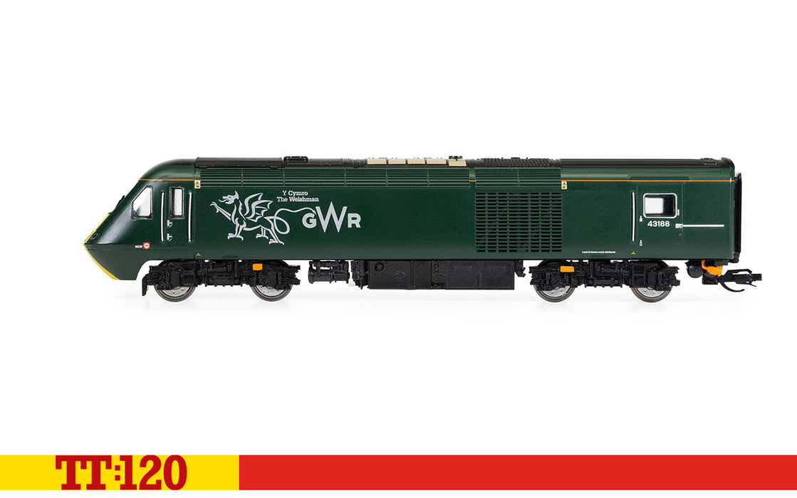 Horby TT:120 Class 43 HST power cars in GWR green.
