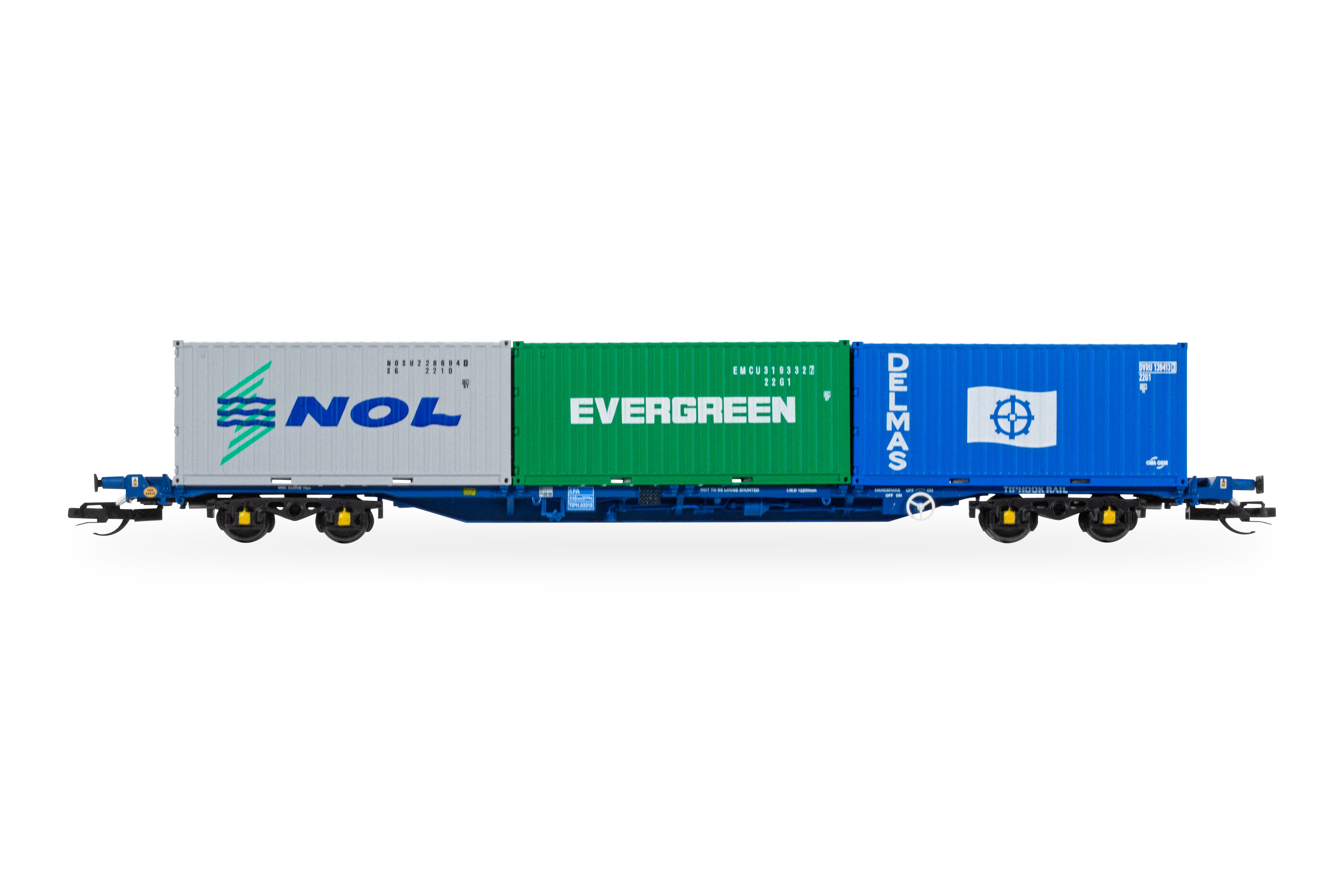 Hornby TT:120 scale Touax KFA Container Wagon with Containers