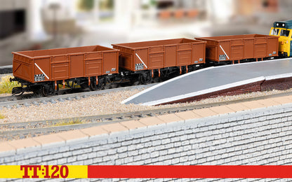 Hornby TT:120 BR 21ton mineral wagon triple pack